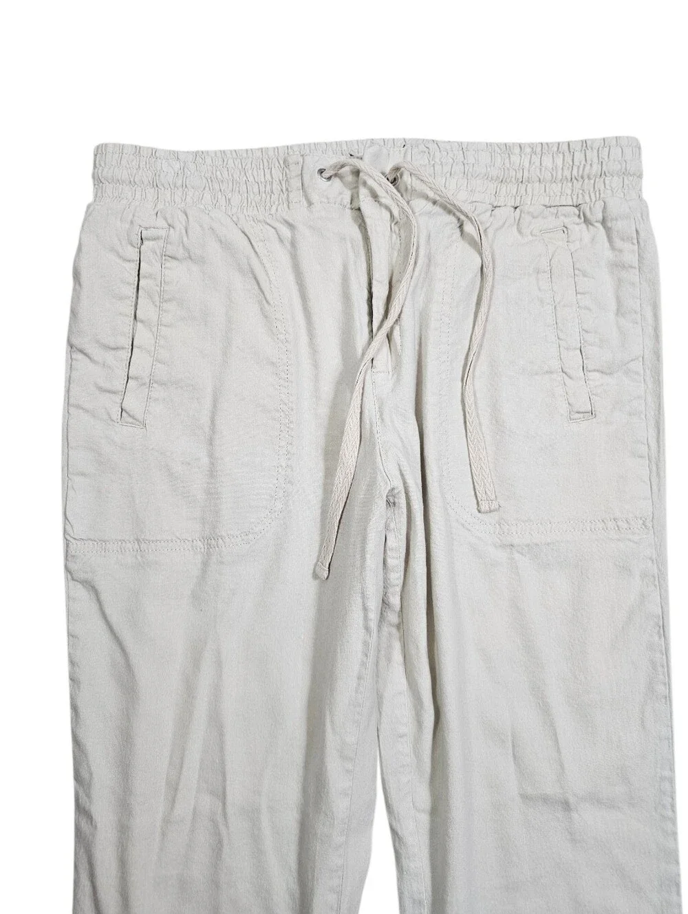 Lou & Grey Linen Blend Casual Summer Pants In M - Picture 2 of 6